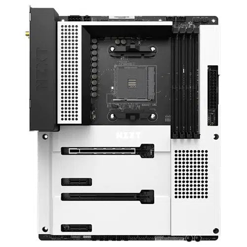 NZXT N7 B550 AM4 ATX MATTE WHITE MOTHERBOARD-MOTHERBOARDS-Makotek Computers