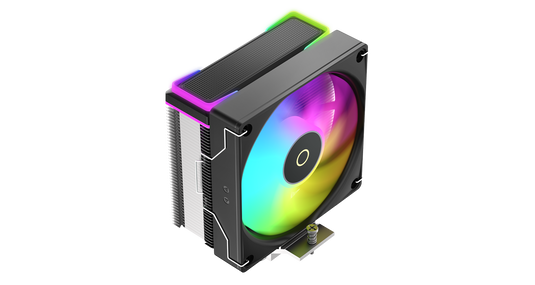 OCYPUS DELTA A40 SE ARGB | BLACK | AIR CPU COOLER | SINGLE FAN VERSION | 190W TDP | 4 COPPER HEAT PIPES | 120MM HYDRAULIC BEARING FAN | ARGB FAN LED | LGA 115X / 1200 / 1700 / 1851 | AM4 / AM5 | 6 MONTHS WARRANTY CPU COOLER
