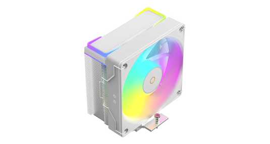 OCYPUS DELTA A40 SE ARGB | WHITE | AIR CPU COOLER | SINGLE FAN VERSION | 190W TDP | 4 COPPER HEAT PIPES | 120MM HYDRAULIC BEARING FAN | ARGB FAN LED | LGA 115X / 1200 / 1700 / 1851 | AM4 / AM5 | 6 MONTHS WARRANTY CPU COOLER