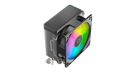 OCYPUS GAMMA A20 ARGB | BLACK | AIR CPU COOLER | SINGLE FAN VERSION | 110W TDP | 2 COPPER HEAT PIPES | 92MM HYDRAULIC BEARING FAN | ARGB FAN LED | LGA 115X / 1200 / 1700 / 1851 | AM4 / AM5 | 6 MONTHS WARRANTY CPU COOLER