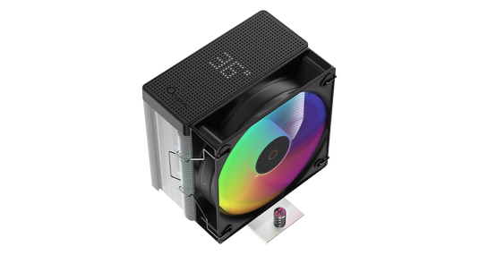 OCYPUS GAMMA A40 ARGB DIGITAL | BLACK | AIR CPU COOLER | SINGLE FAN VERSION | 200W TDP | 4 COPPER HEAT PIPES | 100MM HYDRAULIC BEARING FAN | ARGB FAN LED | DIGITAL DISPLAY | LGA 115X / 1200 / 1700 / 1851 | AM4 / AM5 | 6 MONTHS WARRANTY CPU COOLER