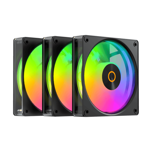 OCYPUS GAMMA F12 ELITE ARGB WITH TRANSPARENT FRAME | BLACK | 3-IN-1 PACK | 120 X 120 X 25MM DIMENSION |  CONNECTOR: 4-PIN PWM | ARGB LED | HYDRAULIC BEARING | 507G WEIGHT |  6 MONTHS WARRANTY FANS