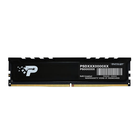 PATRIOT PSP516G520081H1 SIGNATURE LINE PREMIUM BLACK DDR5 16GB (1X16GB) | 5200 MHZ | CL42 | 1.2V | WITH HEATSINK | UDIMM | 12 MONTHS WARRANTY MEMORY