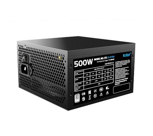 PC COOLER GI-ST500 RATED 500W 80PLUS POWER SUPPLY-POWER SUPPLY UNITS-Makotek Computers