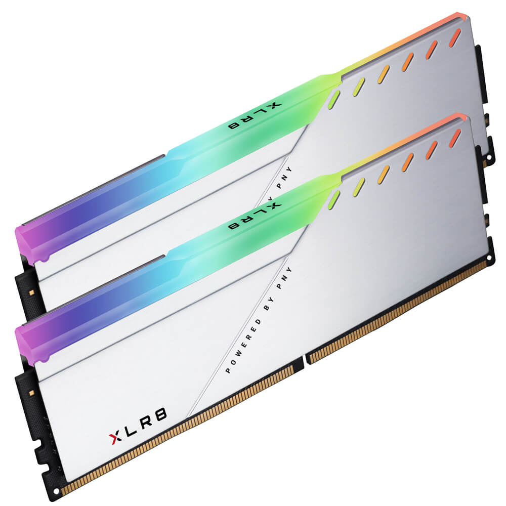 PNY XLR8 32GB (16GBx2) ホワイト XLR8 Gaming EPIC-X RGB™ 3200MHz Desktop Memory White Edition
