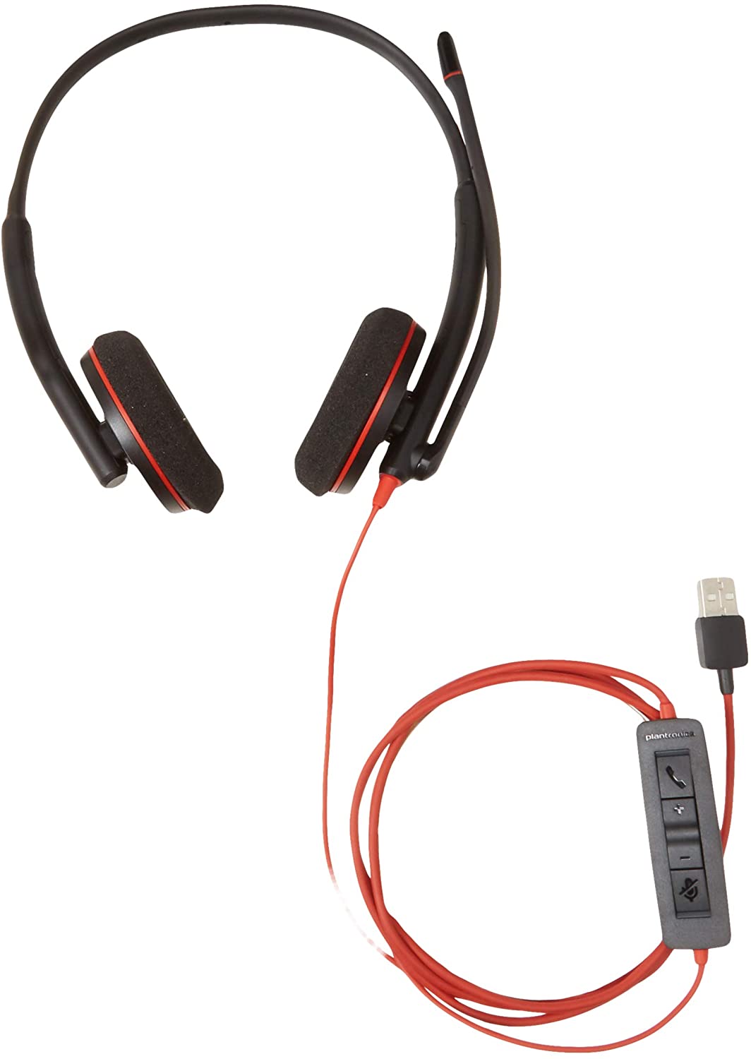POLY BLACKWIRE C3220 STEREO BLACK USB NOISE CANCELING HEADSET-HEADSET-Makotek Computers