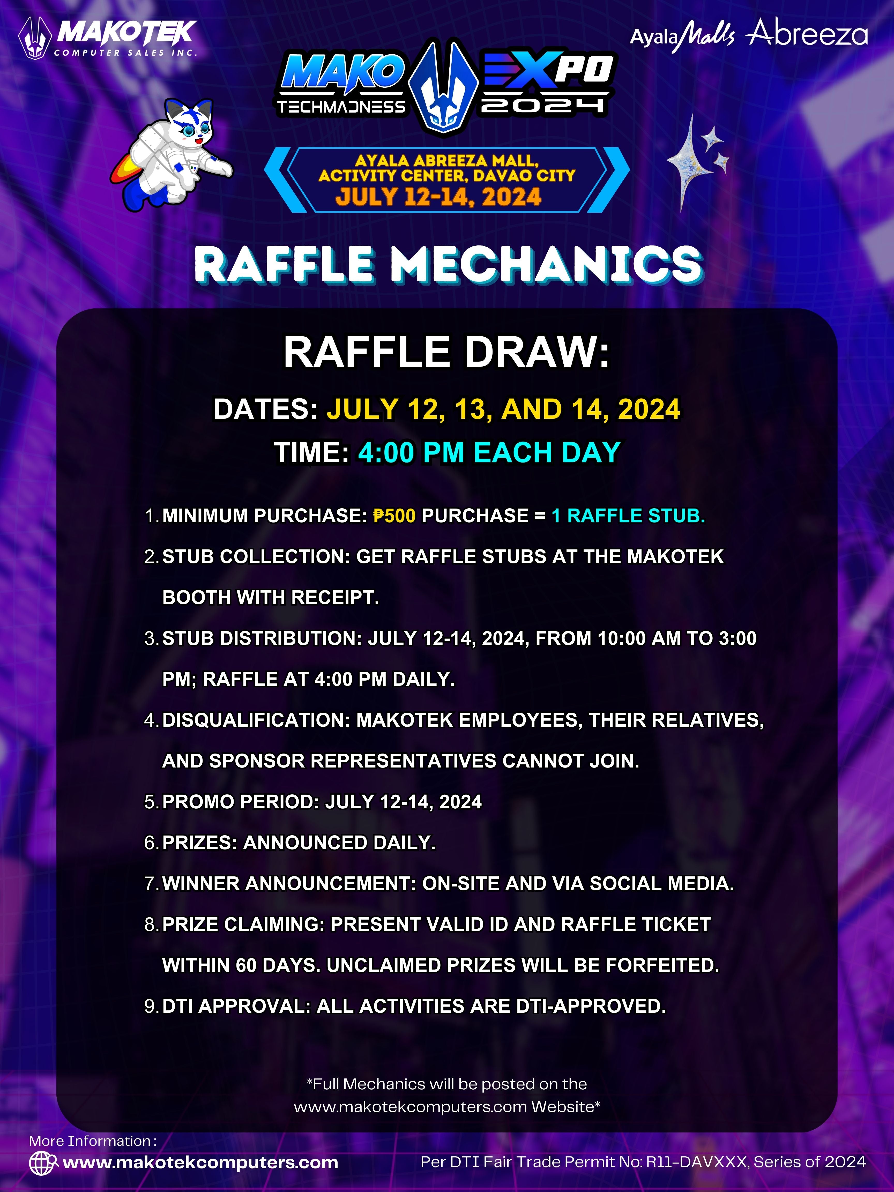 Raffle & Tournament Mechanics – Makotek Computer Sales Inc