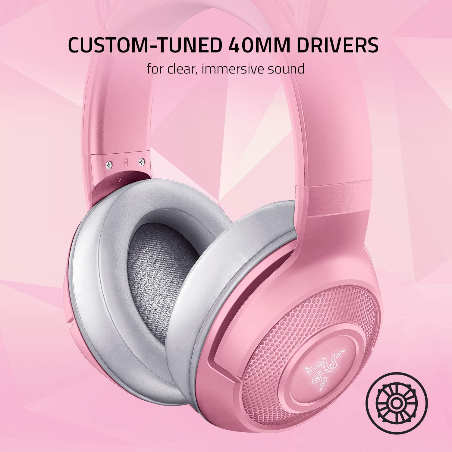 RAZER KRAKEN BT KITTY EDITION WIRELESS BLUETOOTH HEADSET ‚Äì QUARTZ PINK | RAZER CHROMA RGB | CUSTOM-TUNED 40MM DRIVERS | 40MS LOW LATENCY CONNECTION | BLUETOOTH 5.0 | BEAMFORMING MIC | HEADSET-HEADSET-Makotek Computers