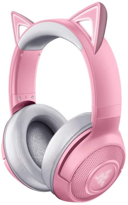 RAZER KRAKEN BT KITTY EDITION WIRELESS BLUETOOTH HEADSET ‚Äì QUARTZ PINK | RAZER CHROMA RGB | CUSTOM-TUNED 40MM DRIVERS | 40MS LOW LATENCY CONNECTION | BLUETOOTH 5.0 | BEAMFORMING MIC | HEADSET-HEADSET-Makotek Computers