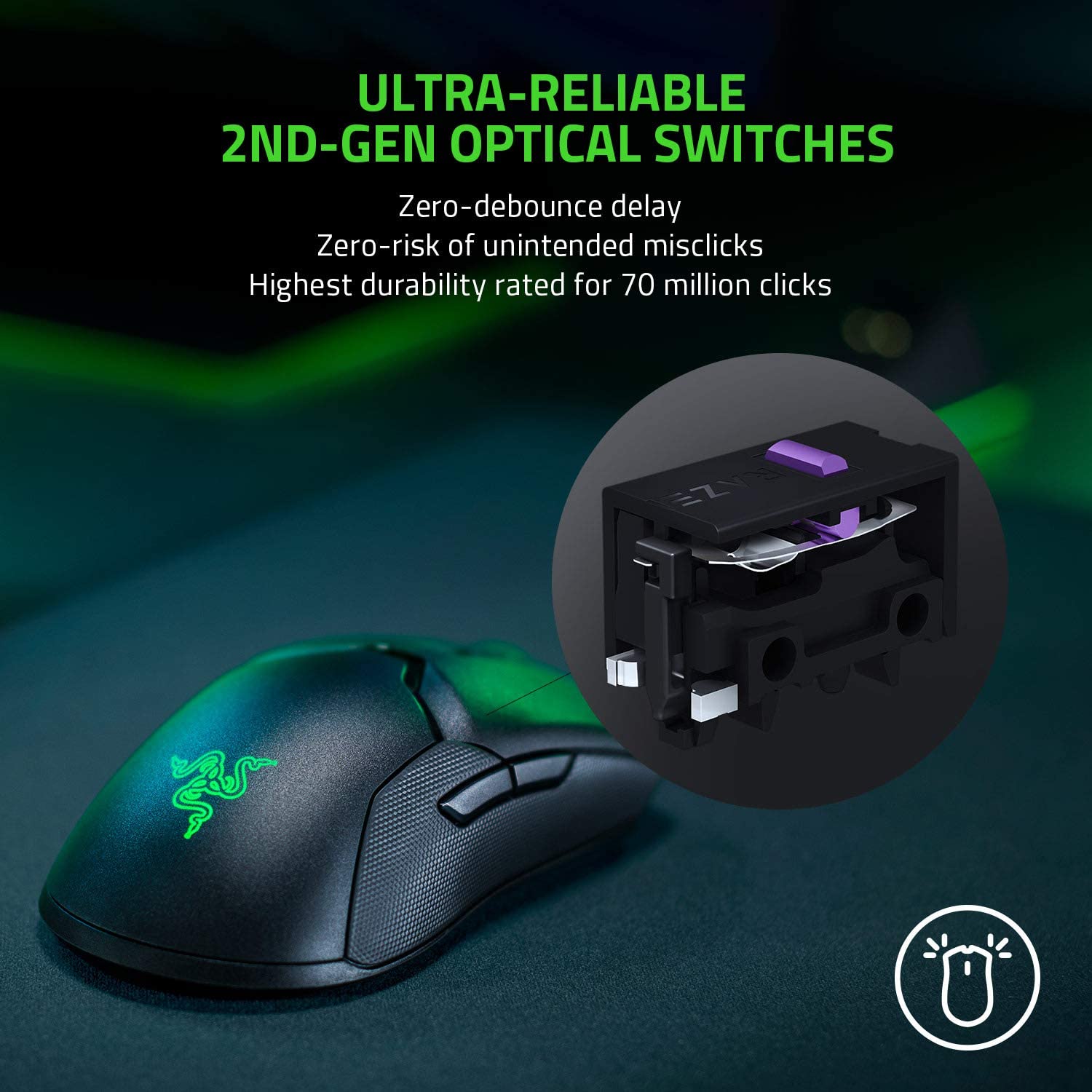 Cavo di ricambio in nylon USB per Razer Basilisk Viper Cavo di ricambio in nylon USB per Razer Basilisk Viper