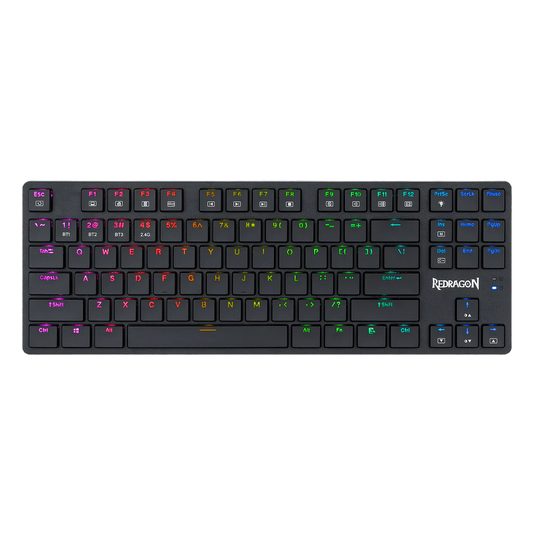 REDRAGON  ANUBIS  K539-RGB | BLACK |80% LAYOUT DESIGN | 87 KEYS| TACTILE BROWN SWITCHES | RGB BACKLIGHT | WIRED WIRELESS AND BLUETOOTH | TYPE C-USB CHARGING CABLE |  6 MONTHS WARRANTY KEYBOARD