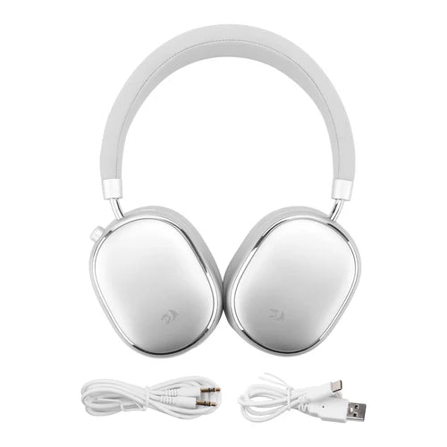 REDRAGON H620 SILVER/GREY | VIBERCORE 700NC ANC | BLUETOOTH AND WIRED CONNECTIONS | LONG BATTERY LIFE | 40MM DRIVE UNIT SIZE | SOFT FABRIC EAR CUSHION | UP TO 100H OF PLAY TIME (ANC OFF) | 6 MONTHS WARRANTY HEADSET