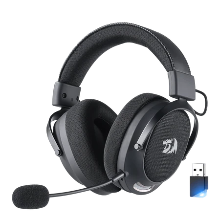 REDRAGON H858  ARROW PRO CARBON   | BLACK | 4 MODES CONNECTION | UP TO 20-PLUG HOURS BATTERY LIFE | 10M 2.4G WIRELESS RANGE | 7.1 SURROUND SOUND CHANNEL | 6 MONTHS WARRANTY HEADSET