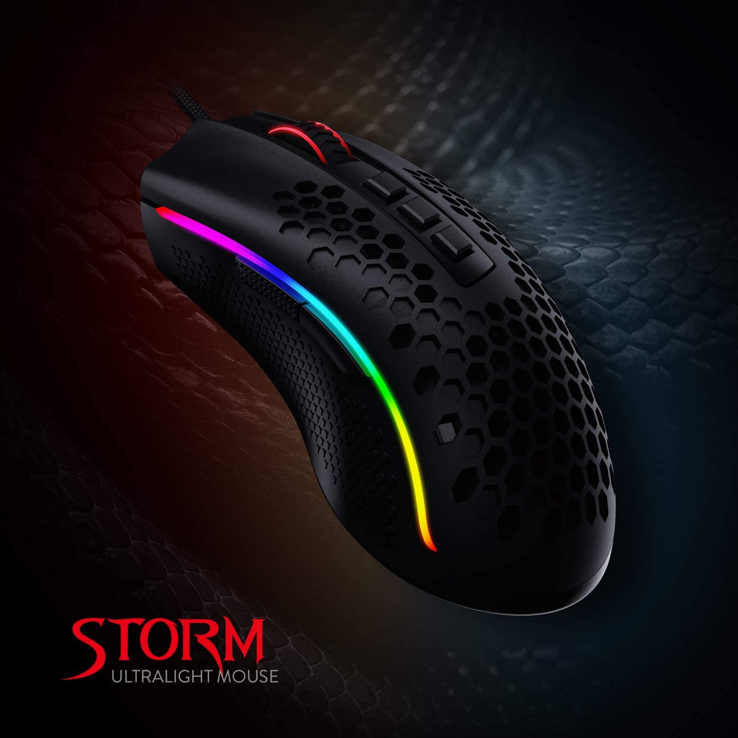 REDRAGON M808-RGB STORM BLACK MOUSE-MOUSE-Makotek Computers