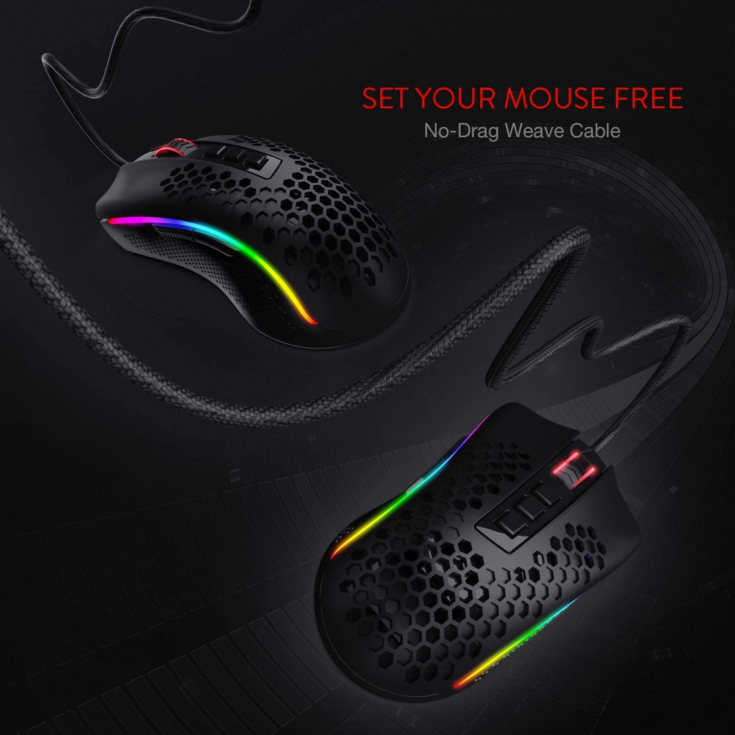 REDRAGON M808-RGB STORM BLACK MOUSE-MOUSE-Makotek Computers