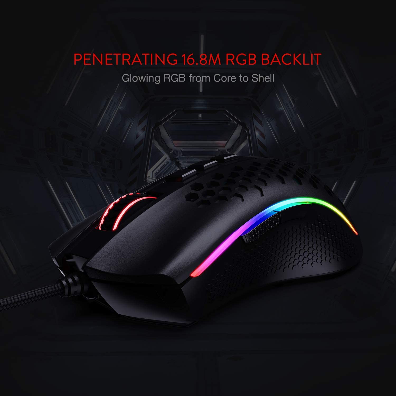 REDRAGON M808-RGB STORM BLACK MOUSE-MOUSE-Makotek Computers