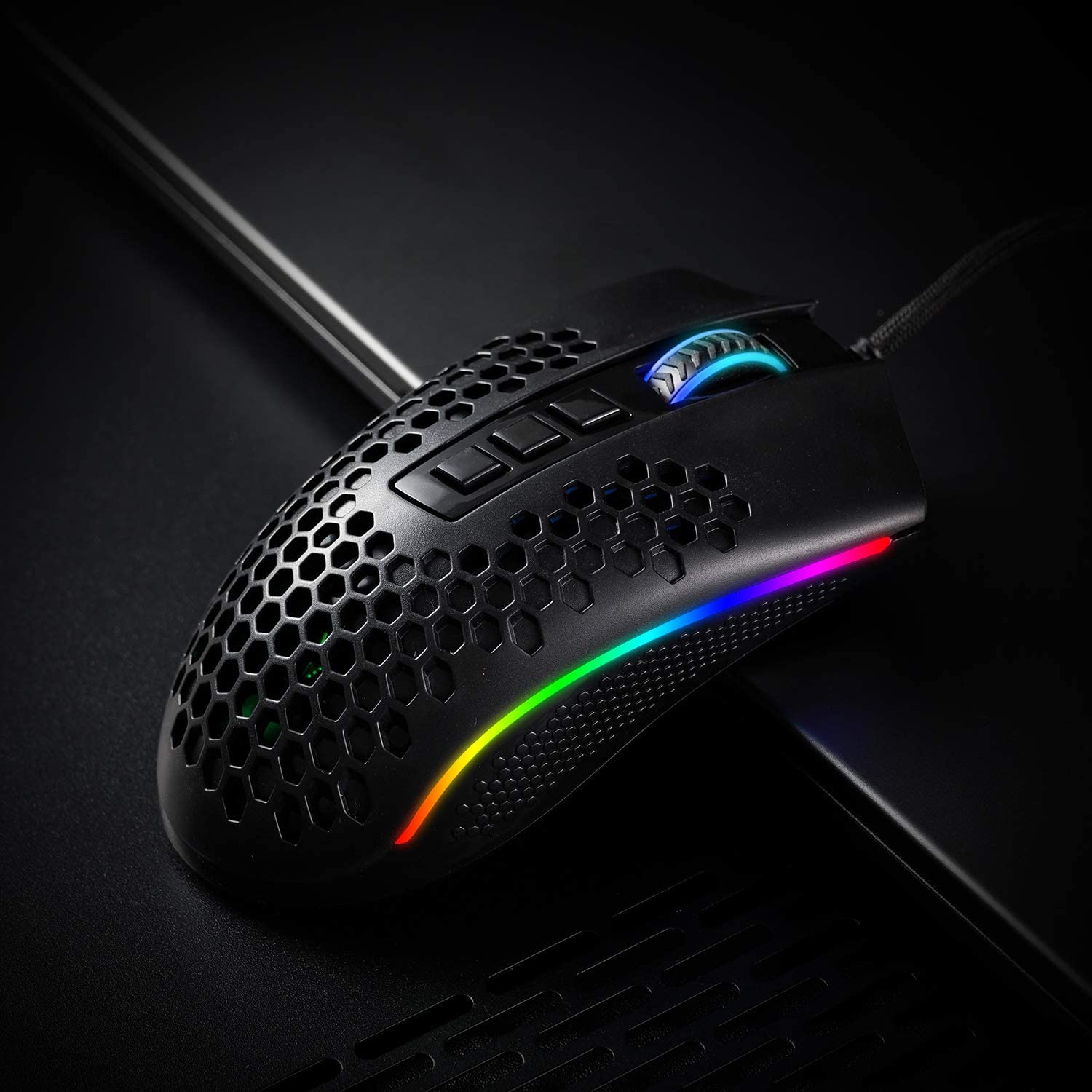 REDRAGON M808-RGB STORM BLACK MOUSE-MOUSE-Makotek Computers