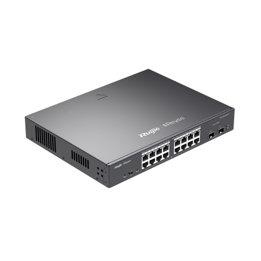 RUIJEE REYEE RG-ES218GC-P 18 PORTS GIGABIT SMART CLOUD MANAGED POE SWITCH | 16 POE + PORTS | IP CAM RECOGNITION | 36GPS SWITCHNG RATE | 26.78 MPPS FORWARDING ATE |  6 MONTHS WARRANTY SWITCH