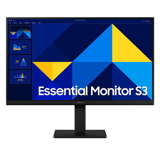 SAMSUNG LS24D300GAEXXP 24" ESSENTIAL S3 MONITOR | FLAT IPS 1920 x 1080 RESULOTION | 5MS GTG 100Hz HDMI | D-SUB | ECOSAVING PLUS | EYE SAVER MODE | FLICKER FREE | WALL MOUNTABLE 12 MONTHS WARRANTY MONITOR