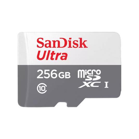 SANDISK SDSQUNR-256G-GN3MN | ULTRA MICROSDXC | 256GB | C10 | UHS-1 | UP TO 100MB/S R 3X5 7Y | 12 MONTHS WARRANTY STORAGE
