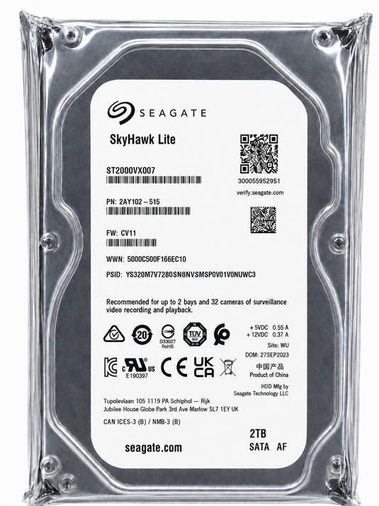 SEAGATE ST2000VX015 SKYHAWK | 2TB | 3.5" | SURVEILLANCE | HARD DISC DRIVE STORAGE