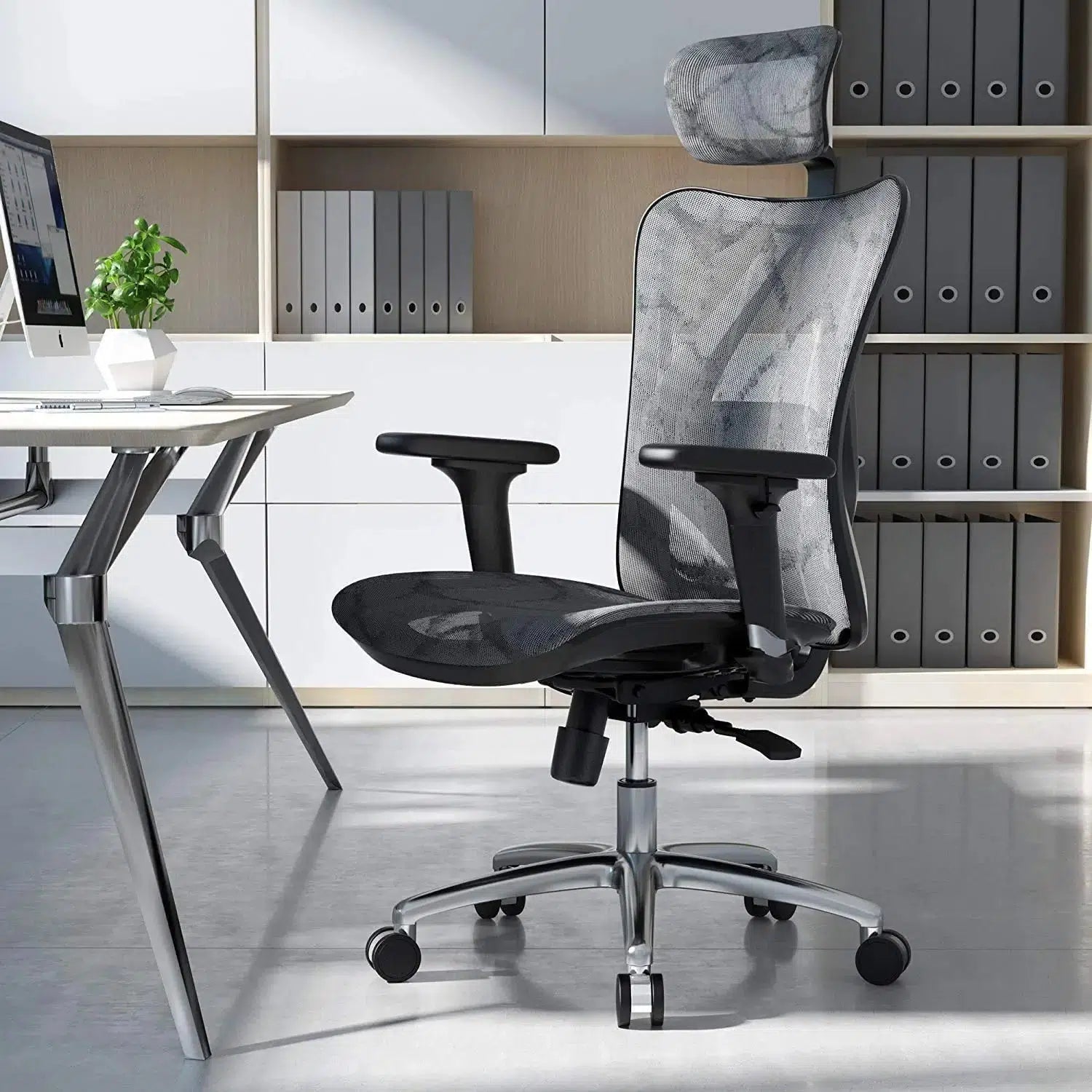 SIHOO M18 031 GREY ERGONOMIC OFFICE CHAIR-CHAIR-Makotek Computers