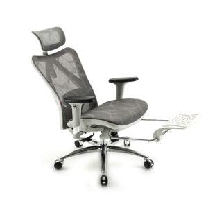 SIHOO M57B B102 WHITE ERGONOMIC OFFICE (WITH FOOT REST) CHAIR-CHAIR-Makotek Computers