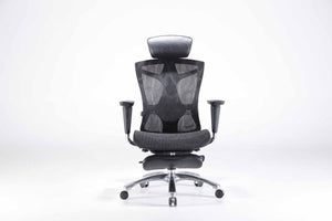 SIHOO M57B B103 GREY ERGONOMIC OFFICE (WITH FOOT REST) CHAIR-Chair-Makotek Computers