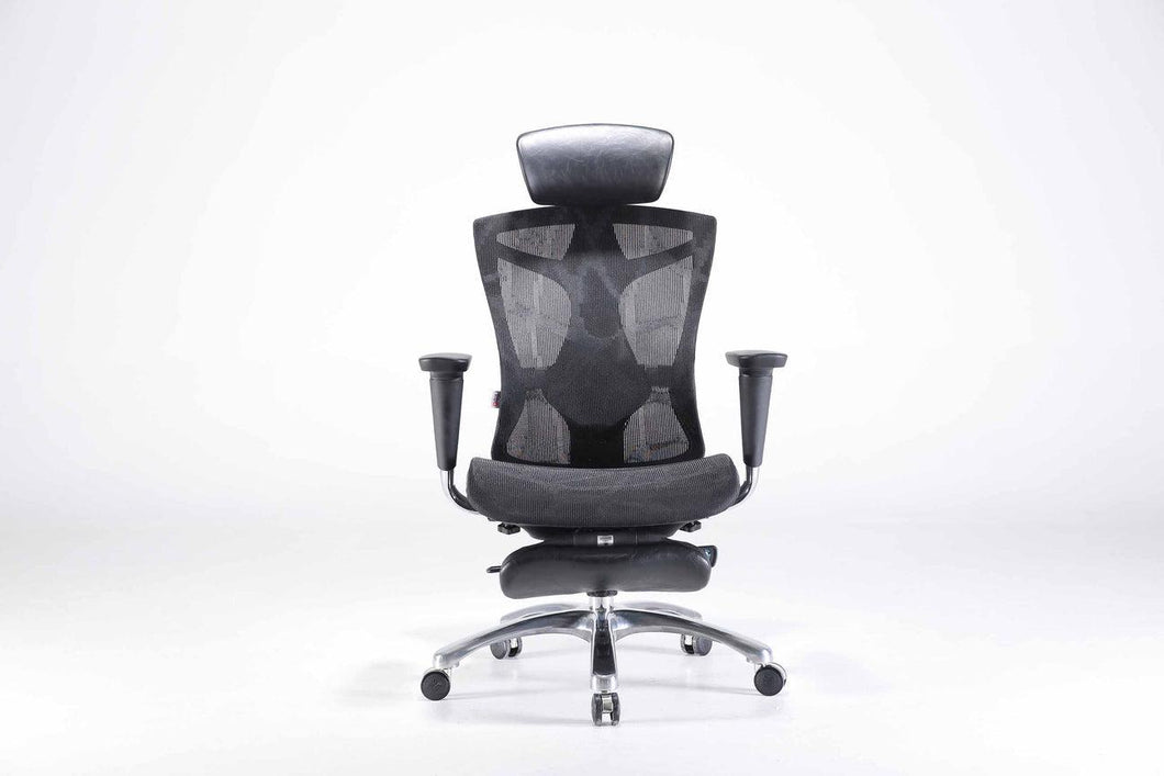 SIHOO M57B B103 GREY ERGONOMIC OFFICE (WITH FOOT REST) CHAIR-Chair-Makotek Computers