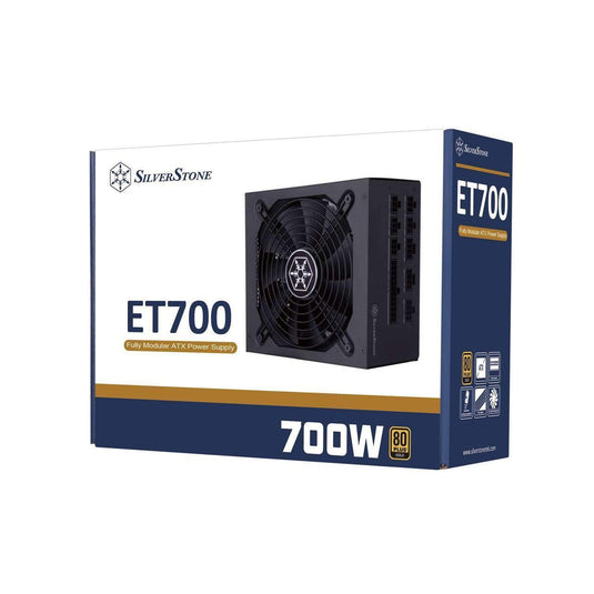 SILVERSTONE TECHNOLOGY ET700-MG 700 WATT FULLY MODULAR PLUS GOLD with Flat Black Flex Cables and Improved Capacitors ATX POWER SUPPLY (SST-ET700-MG)-POWER SUPPLY UNITS-Makotek Computers