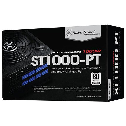 SILVERSTONE STRIDER PLATINUM SERIES SST-ST1000-PT 1000W ATX12V / EPS12V 80 PLUS PLATINUM Certified Active PFC POWER SUPPLY-POWER SUPPLY UNITS-Makotek Computers