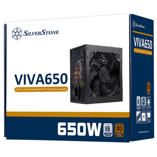 SILVERSTONE VIVA | 650W | 80PLUS BRONZE | NON MODULAR | 12 MONTHS WARRANTY POWER SUPPLY UNITS