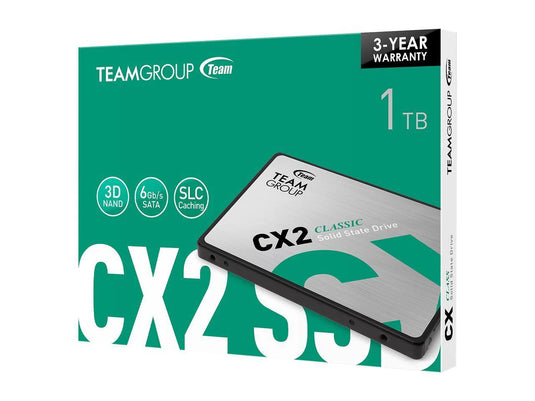 TEAMGROUP CLASSIC CX2 2.5" SATA3 1TB | 12 MONTHS WARRANTY SOLID STATE DRIVE