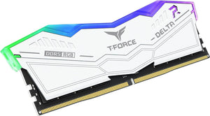 TEAMGROUP DELTA 5200MHZ 32GB 16GBX2 RGB DDR5 WHITE DESKTOP MEMORY-MEMORY-Makotek Computers