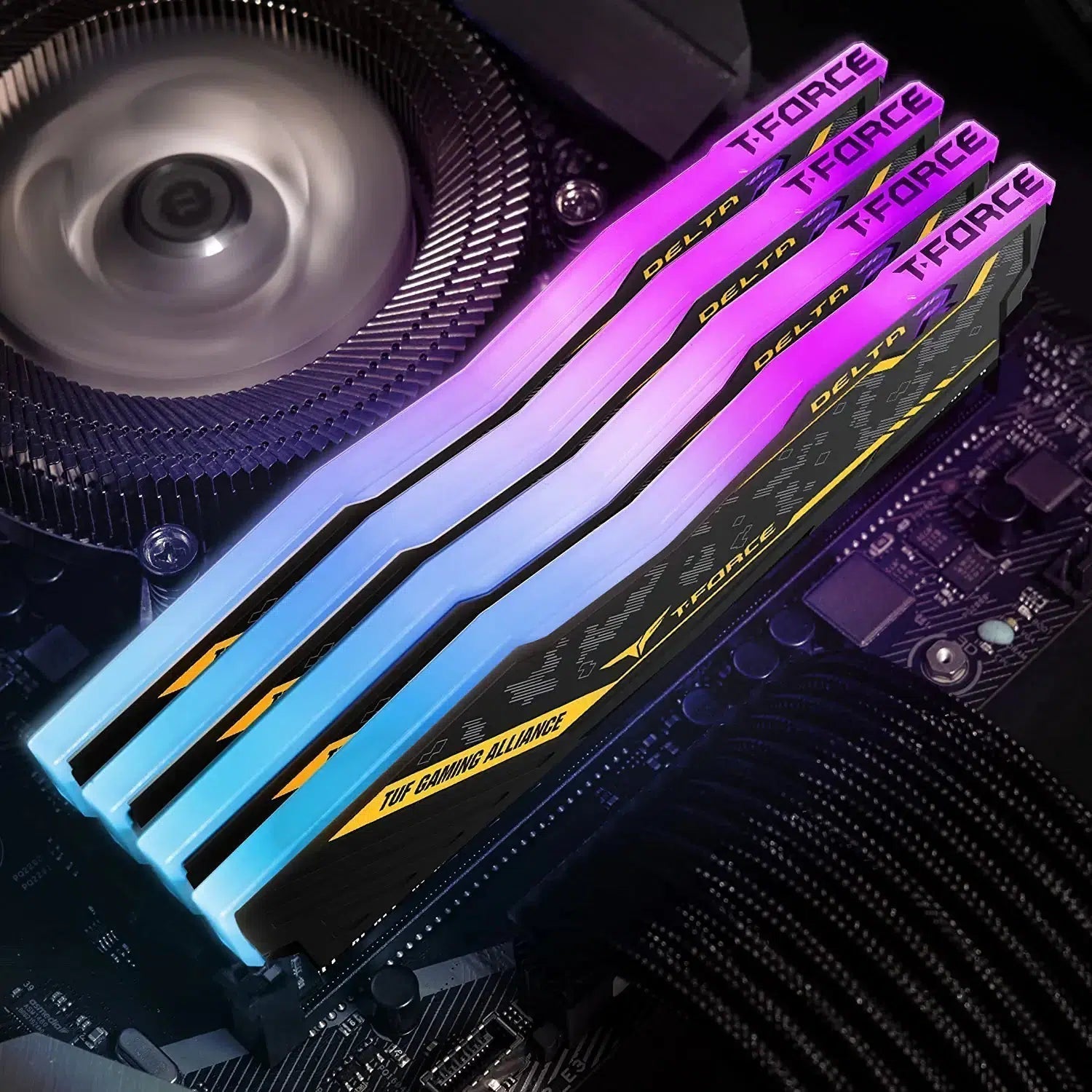 TEAMGROUP T-FORCE DELTA TUF GAMING RGB DDR4 3200 CL16 16GB(2x8GB) MEMORY-MEMORY-Makotek Computers