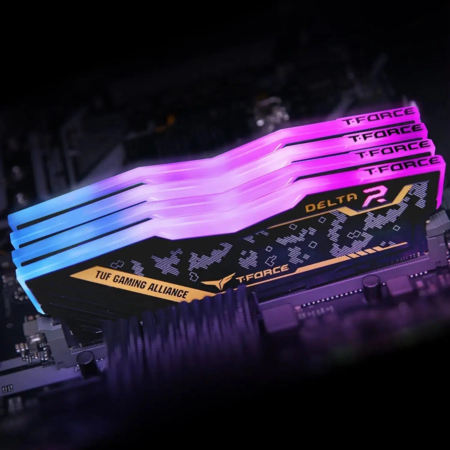 TEAMGROUP T-FORCE DELTA TUF GAMING RGB DDR4 3200 CL16 16GB(2x8GB) MEMORY-MEMORY-Makotek Computers