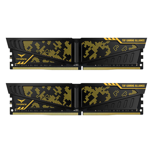 TEAMGROUP TLTYD416G3200HC16FBK VULCAN TUF YELLOW | 32GB (16X2) | 3200 MHZ | CL16-20-20-40 | 12 MONTHS WARRANTY MEMORY