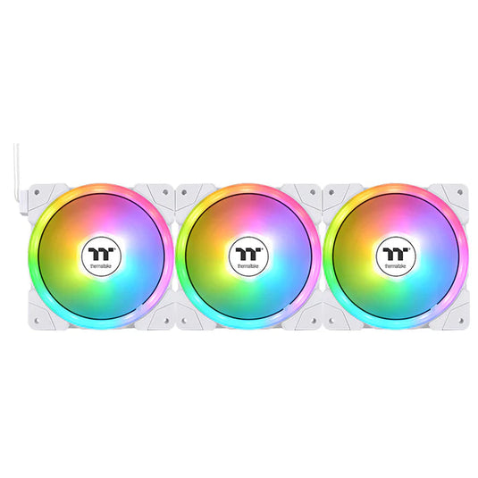 THERMALTAKE CL-F169-PL12SW SWAFAN EX12 ARGB | WHITE | 120 x 120 x 25 MM | 500 - 2000 R.P.M | 	2510-4 PIN PWM, 5V ARGB HEADER-3PIN | 6 MONTHS WARRANTY FANS