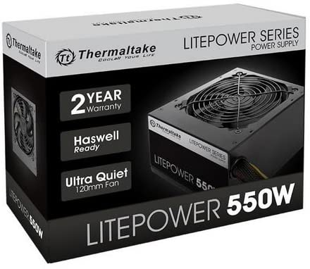 THERMALTAKE LITEPOWER 550W 85% EFFICIENCY APFC NON-MODULAR POWER SUPPLY-POWER SUPPLY UNITS-Makotek Computers