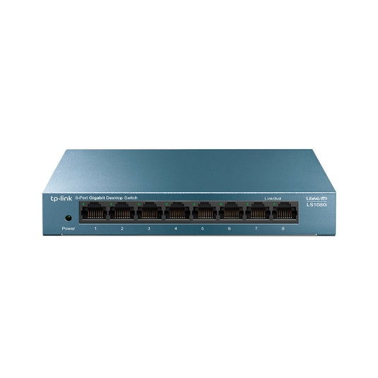 TP-LINK LS108G LITEWAVE 8-PORT GIGABIT DESKTOP SWITCH |8x GIGABIT RJ45 PORTS | DESKTOP STEEL CASE | 6 MONTHS WARRANTY SWITCH