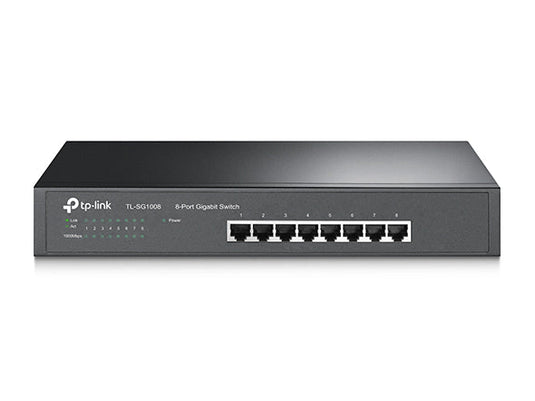 TP-LINK TL-SG1008 8PORT 1U 13INCH RACK MOUNTABLE STEEL CASE GIGABIT SWITCH