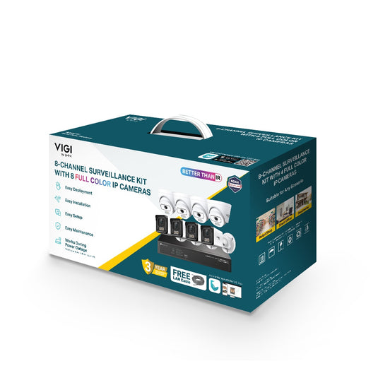 TP-LINK VIGI KIT-4 2MP-88 |8CH NVR|4xEASYCAM C420|4xEASYCAM C320|8x20m CAT5e LAN CABLE|  12 MONTHS WARRANTY CCTV