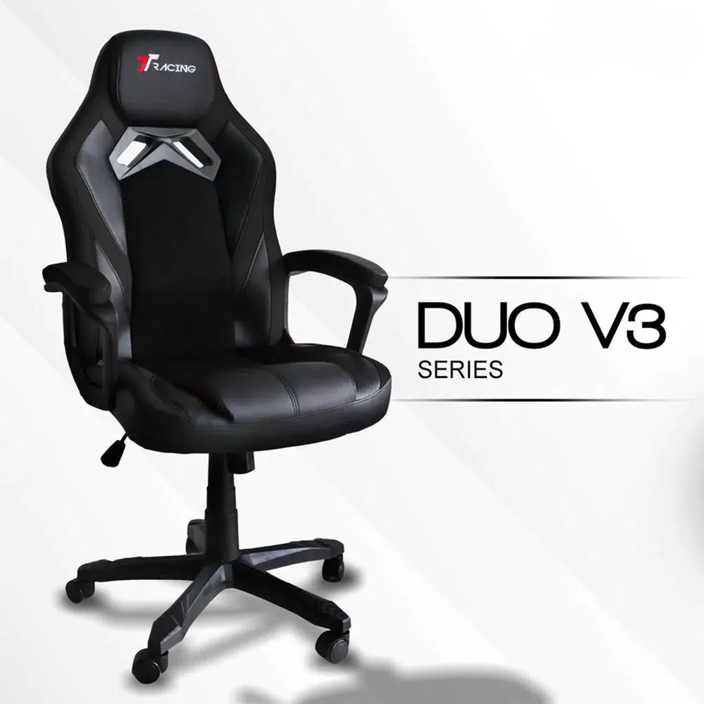 TTRACING DUO V3 BLACK GAMING CHAIR-CHAIR-Makotek Computers