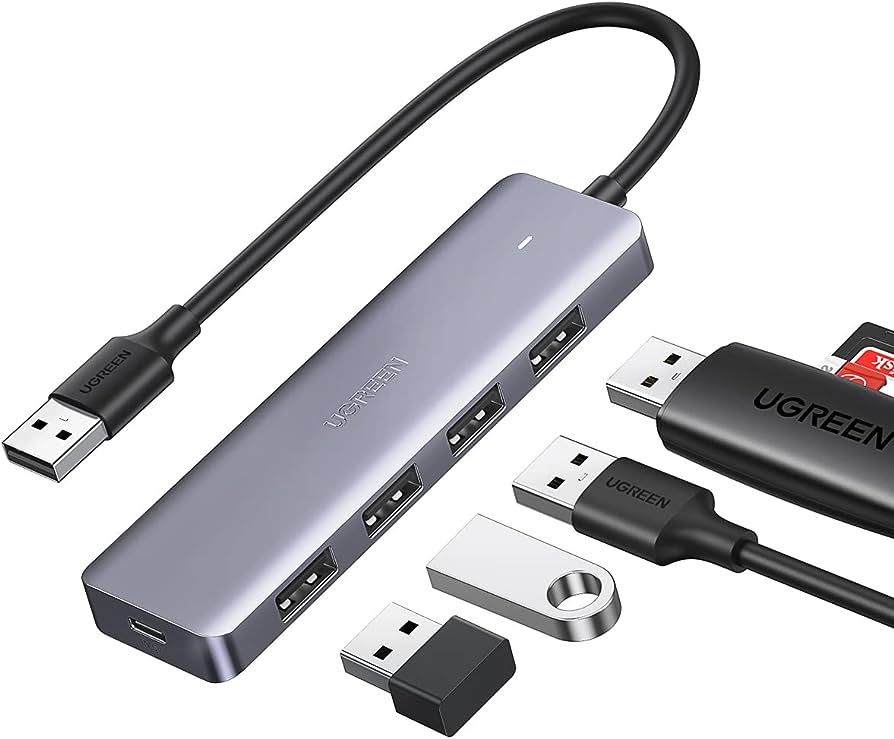 UGREEN 4PORT USB 3.0 HUB+ POWERED BY MICRO USB CM219/50985 ADAPTER-ADAPTER-Makotek Computers