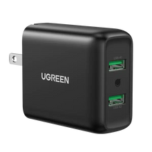 Load image into Gallery viewer, UGREEN CD161/70151 DUAL USB A QC 3.0 36W ADAPTER-ADAPTER-Makotek Computers
