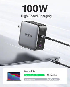 UGREEN CD226/40737 NEXODE 100W TYPE C 4 PORT FAST CHARGER WALL ADAPTER-ADAPTER-Makotek Computers
