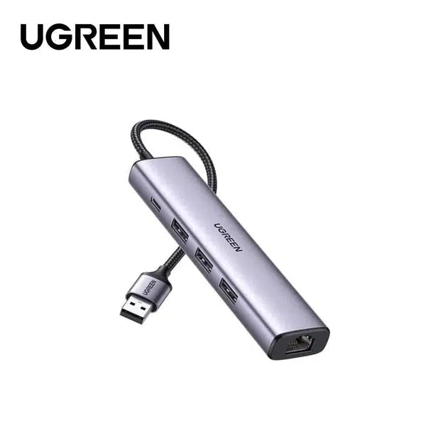 UGREEN CM475/60554 USB A 3.0 TO GIGABIT ETHERNET + USB A 3.0 * 3 ADAPTER-ADAPTER-Makotek Computers