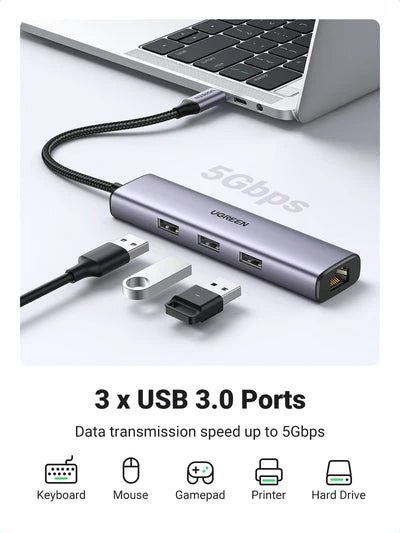 UGREEN CM475/60600 USB-C GIGABIT ETHER ADAPTER