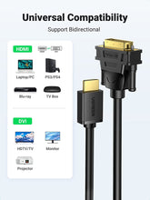 Load image into Gallery viewer, UGREEN HD106/30116 HDMI TO DVI (1M) CABLE-CABLE-Makotek Computers
