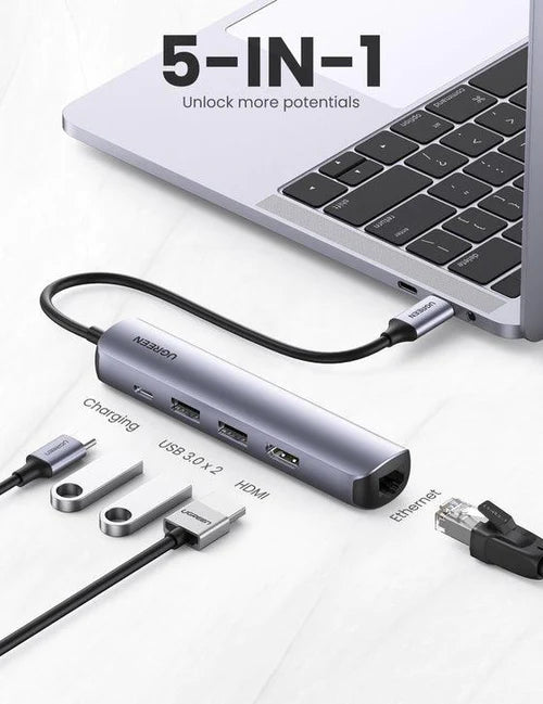 UGREEN USB-C MULTI-FUNCTION 5-IN-1 CM418/10919 DOCKING STATION ADAPTER